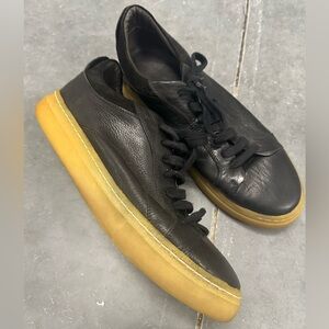 Mossimo Dutti Sleek Black Sneakers with Tan Sole